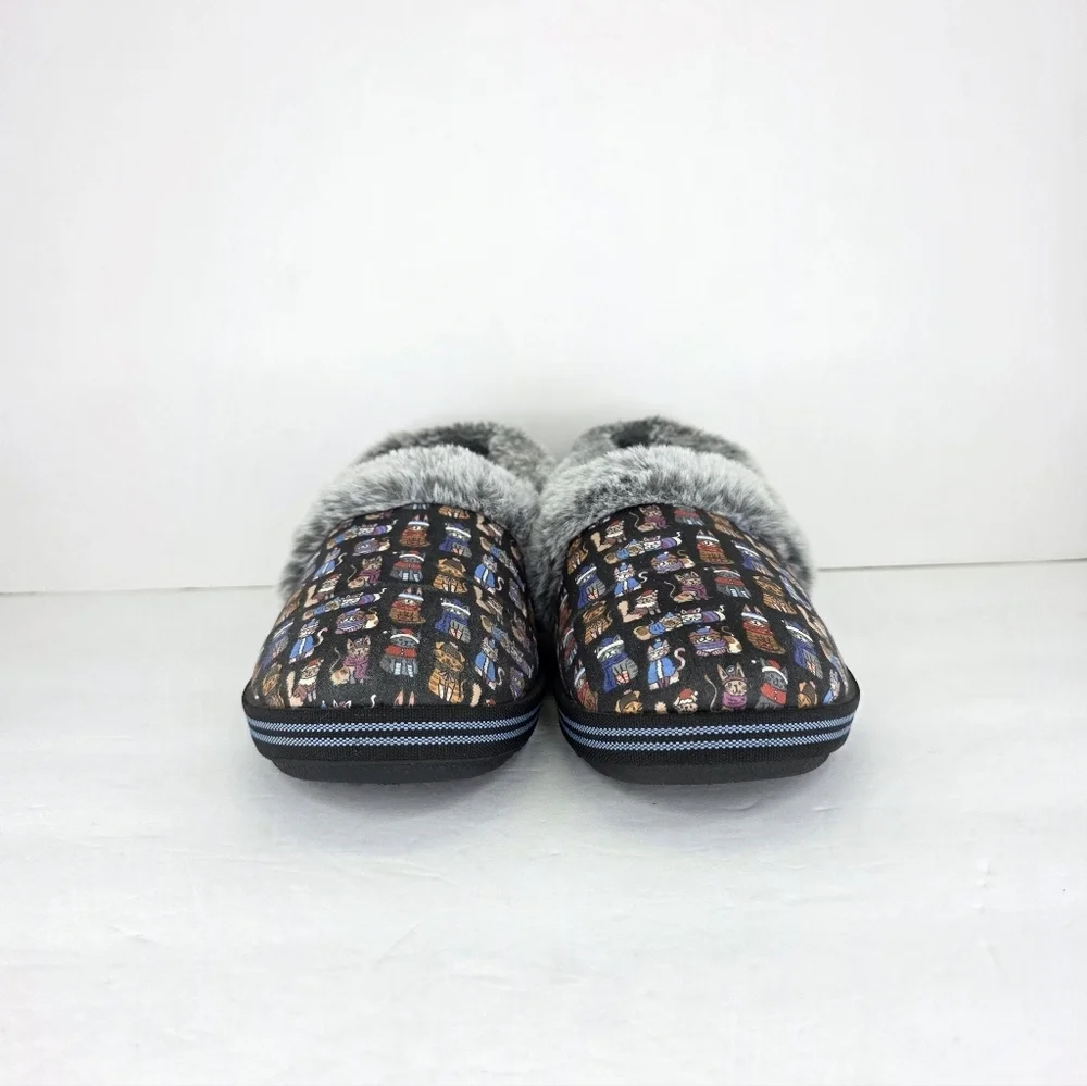 Skechers BOBS Too Cozy Cat Ages Slippers Colorful Cats Multicolor Women’s Size 8 - Picture 4 of 15